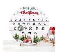 Calendrier de l'Avent - Décorations de Noël pour 25 jours - Décoration en bois, panneau de porte, calendrier pour usage intérieur et extérieur, mural, bureau, table