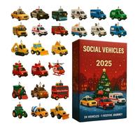 Calendrier de l'Avent | Décorations pour fêtes à thème en acrylique 2D - Calendrier de l'Avent voiture 2025, pour , garçons, filles, , activité amusante d'apprentissage