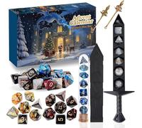 Calendrier de l'Avent Dés 2025, Calendrier de Compte à Rebours de Noël avec 24 Sets de Dés,Compte à Rebours De Noël 24 Jours, Coffret Surprise, Jeu Dés Mystérieux, Calendriers L'avent Noël (A)