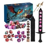 Calendrier de l'Avent Dés 2025, Calendrier de Compte à Rebours de Noël avec 24 Sets de Dés,Compte à Rebours De Noël 24 Jours, Coffret Surprise, Jeu Dés Mystérieux, Calendriers L'avent Noël (B)