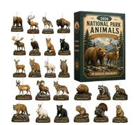 Calendrier de l'Avent des animaux sauvages, pendentifs plats en acrylique d