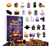 Calendrier De l'Avent Des Objets De Collection Halloween | Calendrier Compte À Rebours De L'Avent De 24 Jours Pour La Saison De L'Horreur | Figurines Collectionnables Résine Étranges Décor pour Étagre
