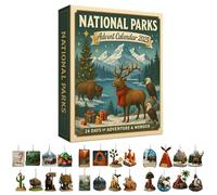 Calendrier De L'avent Des Parcs Nationaux 2025,24 Jours Calendrier De Compte à Rebours De Noël Avec 24 Paysages Légendaires Et Faune,Collectionner Représentant Pour Amoureux De La Nature