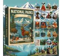 Calendrier De L'Avent DesParcs Nationaux 2025-24 Jours USAParcs Nationaux Ornements Calendrier Du Compte À Rebours Avec Ornements De Collection Des ParcsNationaux Américains, Faune, Paysages