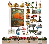 Calendrier de l'Avent d'État - Compte à rebours sur le thème du soleil, ensemble de décorations de 24 jours, affichage de vacances culturelles | Collection de décoration saisonnière avec arbre, porte