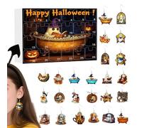 Calendrier De L'Avent D'Halloween 2025 | Boucles D'Oreille Calendrier Compte À Rebours Halloween 2025 - Figurines Bijoux Acrylique Plat 2D Pour Collectionneuses Femmes Adolescentes Fête Déco