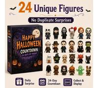 Calendrier de l'Avent d'Halloween 2026, compte à rebours de 24 jours, ensemble de 24 figurines de films d'horreur, décoration de bureau, de maison et de fête, cadeau surprise Halloween-Figurine-A