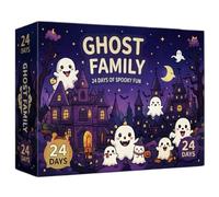 Calendrier de l'Avent d'Halloween 24 jours en acrylique 2D avec porte-clés | Thèmes fantômes et citrouilles, compte à rebours jusqu'à Halloween, pour enfants et adultes