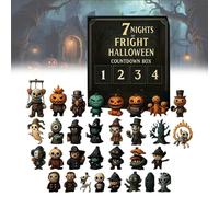 Calendrier de l'Avent d'Halloween 7/15/31 - Horreur 2025 - Pendentifs suspendus et mini décorations avec figurines - Coffret cadeau - Figurines d'horreur pour enfants, femmes, adolescents, hommes (7