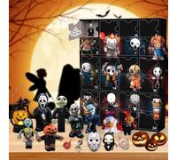 Calendrier de l'Avent d'Halloween 7/15/31 - Horreur 2025 - Pendentifs suspendus et mini décorations avec figurines - Coffret cadeau - Figurines d'horreur pour enfants, femmes, adolescents, hommes (24