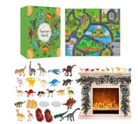 Calendrier de l'Avent Dinosaure Compte à Rebours Noël Jouet Dinosaure avec | Compte à Rebours 24 Jours de Noël Pour garçons et filles 3-8 ans exploration fête des