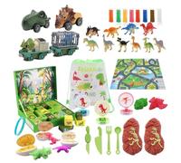 Calendrier De L'Avent Dinosaure De Noël | Jouets Voiture 24 Jours - Jouets Voiture Calendrier de Compte à Rebours - Pour Filles Collectionneurs Activité Familiale Cadeau De Fête Saison Des