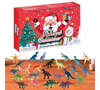 Calendrier de l'Avent Dinosaure de Noël | Souvenir Animal Réaliste,Compte À Rebours De 24 Jours Figurine Dinosaure Noël,pour Tout-Petits à Adolescents Garçons et Filles