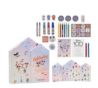 Calendrier de L'Avent Disney - 24 Cadeaux Surprises avant Noël - Articles de Papeterie, Feutres et Autocollants - Inclut une Trousse - Produit Original Conçu en Espagne