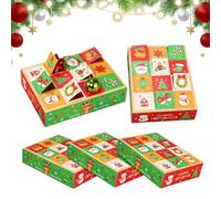 Calendrier de l'Avent DIY 5 Boîtes Remplissables Compte à Rebours pour Noël
