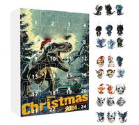 Calendrier De L'Avent Dragon 2024 - Calendrier De Compte À Rebours De Noël De 24 Jours | Calendrier De L'avent De Vacances De Noël Avec Pendentifs Bébé Dragon En Acrylique 2D Pour En-fants Et Adultes