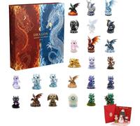 Calendrier de l'Avent Dragon2025,24 Jours Mignon en Acrylique 2D pour Favoris de Fête,Ornement de Table Dragon,PendentifDragon En Acrylique 2D, Ornements Souvenirs Pour Arbre,Fenêtre,Carte de vœux 1