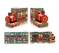 Calendrier de l'Avent Dream Express Édition Limitée 2025, calendrier festif de Noël avec décoration en forme de train, compte à rebours sur le thème du train avec 24 tiroirs pour des surprises quotidi
