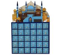 Calendrier de l'Avent du Ramadan, calendrier du compte à rebours Ramadan de 30 jours avec lumière LED et tiroirs pour la décoration table l'Aïd Moubarak