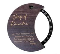 Calendrier de l'Avent du Ramadan en bois de 20 cm, décoration d'intérieur, cadeau pour enfants, décoration du Ramadan et de l'Aïd (B)