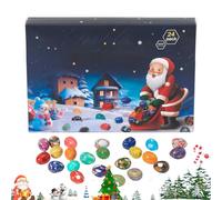 Calendrier de l'Avent en | 24 jours de l'Avent 2025 de Noël avec pierres en, pendentif de collection, décoration de fête, pour, adolescentes, filles