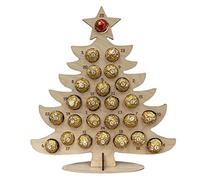 Calendrier de l'Avent en bois avec support au chocolat - Décoration de Noël - Cadeaux de fête (tigre porte-bonheur)