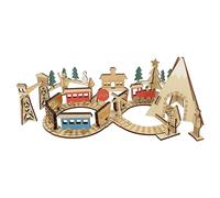 Calendrier de l'avent en bois dans sa jolie avec jolie mallette Le train du Pôle Nord