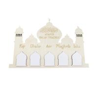 Calendrier de l'Avent en bois pour l'Aïd - Décoration de châteaux - Décoration pour mur, porte, tableau de message, décoration de châteaux