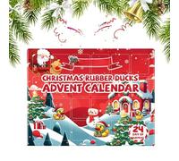 Calendrier de l'Avent en caoutchouc - Calendrier des jours - Canards en caoutchouc - Bottes de Père Noël - Remplissage pour la maison, rituel, vacances, salle de classe, décoration festive - Activité