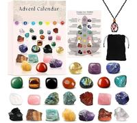 Calendrier de l'Avent en cristal de Noël 2025, 24 jours d'énergie de guérison et de magie des fêtes, cristaux de chakra et pierres de guérison naturelles, calendrier de compte à rebours (1pcs)
