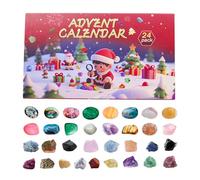 Calendrier de l'Avent en Cristal pour Enfants, Calendrier de l'Avent National Geographic Rock Collection avec 24 Pierres Précieuses et Pierres Thérapeutiques, Cadeau pour Garçons Filles Adultes