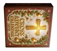 Calendrier de l'Avent en croix avec 24 versets bibliques inspirants et prières pour compte à rebours de Noël significatif