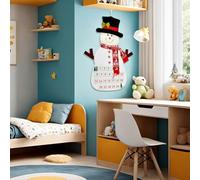 Calendrier de l'Avent en feutre à suspendre avec motif Père Noël pour décoration de vacances festives - Convient pour portes, murs et cheminée (C)