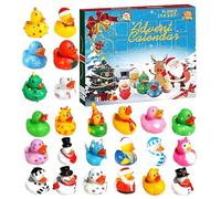 Calendrier de l'Avent en forme de canard - En caoutchouc mignon - Compte à rebours - Holiday - Mini Ducks Fun Festive - Calendrier de l'Avent à partir de Noël pour et tout-petits - Fête