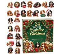 Calendrier de l'Avent en forme de chien avec compte à rebours 24 jours en | L'illustration de chien mignon dispose d'un design plat en acrylique pour compter les vacances quotidiennes tout en ajoutant