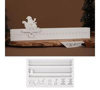 Calendrier de l'Avent en forme de chiffres, moules en silicone pour chiffres de Noël, Saint-Nicolas et photophores - Bougies parfumées, plâtre et résine - Décoration pour compte à rebours de Noël