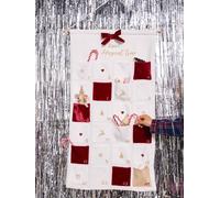 Calendrier de l'Avent en gaze de coton personnalisable écru TU