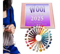 Calendrier de l'Avent en laine - Pack de fils colorés, kit de tricot, ensemble de fils doux, projet d'artisanat de Noël | Idée de cadeau faite à la main de 24 jours, parfaite pour la créativité des fe