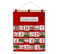 Calendrier de l'Avent en tissu avec poches 24 jours sur pied Calendrier Poches mures suspendues bricolage réutilisables 2024 pour la maison, le bureau, l'école, le tissu avec