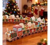 Calendrier de l'Avent en train - Boîtes de calendrier de l'Avent à faire soi-même, 24 jours, train rouge, compte à rebours de Noël, calendriers publicitaires en papier, décoration de Noël réutilisable