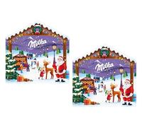 Calendrier de l'Avent enfants Noël Chalet Magic aux Assortiment de Chocolat Milka - 204g - Lot de 2 - Vendu Par Lot - Offre Spéciale