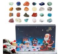 Calendrier de l'Avent Ensemble de cristaux de yoga et de méditation de 24 | Calendrier compte à rebours de Noël avec pierres pour fêtes, yoga, méditation, anniversaire, adultes, enfants, femmes,