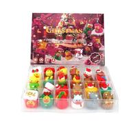Calendrier de l'Avent et canards de Noël, 24 jours de compte à rebours, avec jouets canards, sac à dos, porte-clés, jouets de bain pour , maison, école, voyage, fêtes