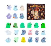 Calendrier de l'Avent Fantôme | Calendrier Halloween 24 Jours avec Fantômes Luminescents | Décoration d'Intérieur pour Ados Garçons Filles | Porte Couronne Fenêtre Armoire Étagère