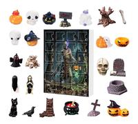 Calendrier de l'Avent Fantôme d'Halloween,24 Pièces Effrayantes de Crânes pour Calendrier de l'Avent | Décorations Saisonnières pour Dortoir École Maternelle Bureau Maison Hantée Décoration