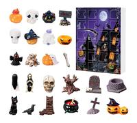 Calendrier De L'avent Fantômes Jouets | Horreur 24 Pièces Calendrier Halloween 2025,Décorations Saisonnières pour Dortoir École Maternelle Bureau Maison Hantée Décoration