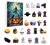 Calendrier de l'Avent Figurines Halloween, Compte à Rebours De 24 Jours Pour La Saison Terrifiante, Figurines Collectionnables Résine Étranges Décor pour Étagre Cheminée Bureau Rebord Fête Maison