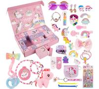 Calendrier de l'avent Fille, Cadeau de Noël avec 24 Jours de Surprises, calendrier de l'avent licorne pour les Filles et les Enfants Comprenant des Jouets et des Accessoires pour les Cheveux