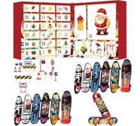 Calendrier de l'Avent Fingerboard - Petits Accessoires De Fêtes Amusants Et Interactifs | Jouets De Panneaux De Signalisation De Noël,Pour Fêtes De Noël Bureaux Maison Chambre École Voiture Cafés Libr