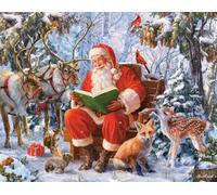 Calendrier de l'Avent Forêt du Père Noël (calendrier compte à rebours de Noël) avec poème Twas the Night Before Christmas Vermont Christmas Company